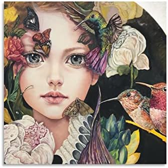 Цветя и Птици, За стая на Момиче Естетически Плакат на Стенно Изкуство, Художествени Стенни Картини на Платно Стенен Декор Начало