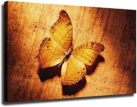 Yodaliy Art Стенни Художествена Живопис Безрамная Декоративна Живопис Хол Плакат с пеперуда Печат върху Платно Картина Куадроса (Без рамка, 8X12 см)
