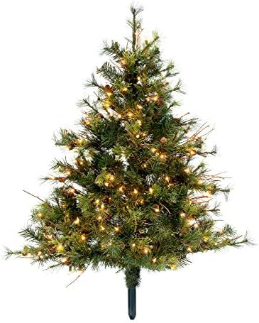 Vickerman 06358 - Коледна елха от Смесени бор с размер 4 x 40 см, 150 Прозрачни светлини (A801895) -Wall Tree