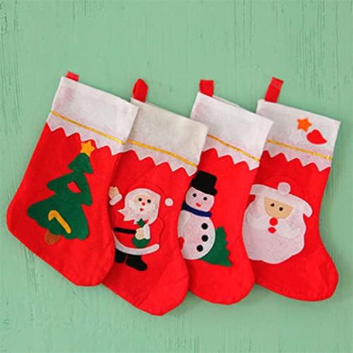 3 Бр. Коледни Чорапи, коледното Дърво, Дядо коледа, Снежен човек, Празничен Чорапи, Чанти и калъфи за карти за Подаръци, Поставки,