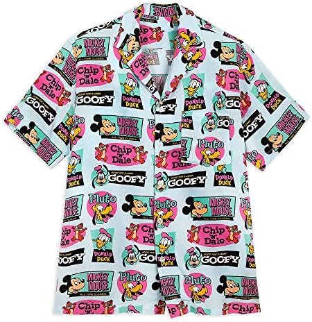 Мъжки Тканая риза Disney с Мики Маус и приятели L Боядисана
