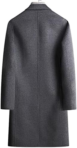 WDBBY Handgefertigter Doppelseitiger Tweedmantel Aus Wolle Für Männer in Knielanger Tweedjacke Tweed Trenchcoat (Color : D, Size : 3X-Large)