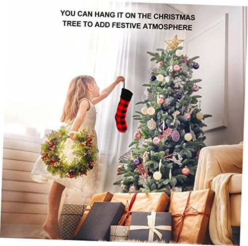 Holibanna 1бр Коледни Чорапи терлици на Дядо Украшение Санта Подаръчни Пакети Камина Окачени Чорапи Празнична коледна Елха Окачени