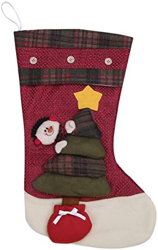 TiaoBug 2 БР. Вечерни Украса Дядо Коледа, Снежен човек Бонбони Подарък Пакети Класически 3D Коледни Чорапи
