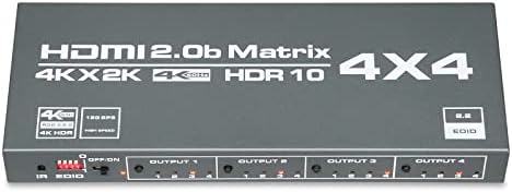 Матрица на 4K 4 HDMI in 4 Out HDMI 2.0 Матричен превключвател 4x4 Порта Поддръжка на 4K @ 60Hz 4K Dolby Vision HDR HDCP 2.2 Подкрепа