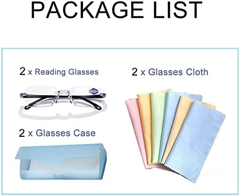 Четци с цветен блясък с 2 елемента - Сапфировые очила за четене с цветен блясък, Висока твърдост, анти-син на Прогресивни Далечни и близки очила за четене с далекогле