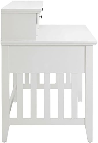 Компютърна маса Crosley Furniture Adler с чекмедже - бял