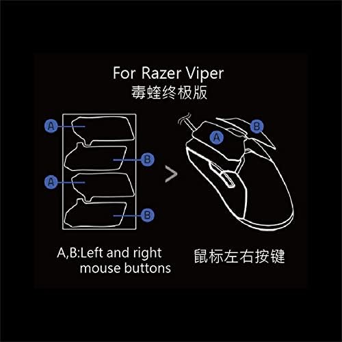 Имат противоплъзгаща лента за мишки, Стикери дръжки за игра на мишката Razer Viper/Viper Ultimate, Ластични Странични дръжки, които