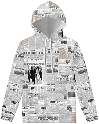 Мъжки блузи Dremagia с Цифрово принтом, Отгоре с капак, на Хладно Hoody модел