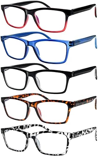 Очила за четене SIGVAN, 5 опаковки, блокиране на синя светлина, от напрежението на очите, белите дробове, модерни компютърни ридеры