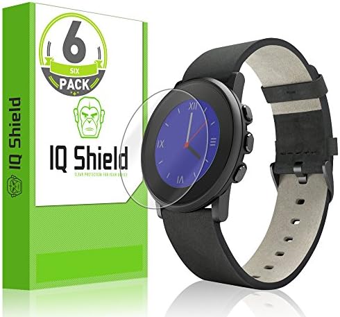 Защитно фолио за екрана IQ Shield е Съвместима с прозрачна антипузырьковой филм Камъчето Round Time (20 мм) (6 опаковки) LiquidSkin