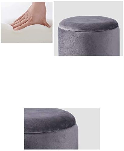 GANFANREN Скандинавски Столче за съхранение на Проста Разтегателен диван и Табуретка за съхранение на обувки Кръгла Табуретка за съхранение на 36x42 см (Цвят: B)