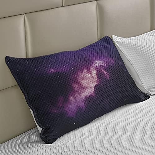 Калъфка за възглавница от стеганого одеяла Ambesonne, посветена на Космоса, Изображение Звезди в Тъмно Нощното небе, Constellation