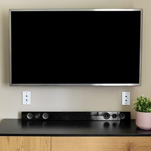 Стенни панела за кабелна телевизия Newhouse Hardware Бял цвят, 1 опаковка
