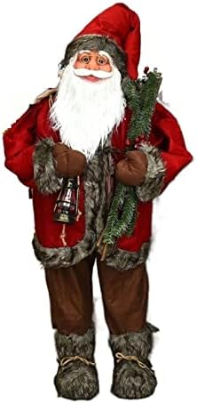 Коледна Украса PIFUDE, Кукла на Дядо Коледа, 90 см, Коледна Декорация за дома, Детски Коледни играчки, Подаръци вечерни аксесоари (Цвят: 90 см, Розово-Червено A)