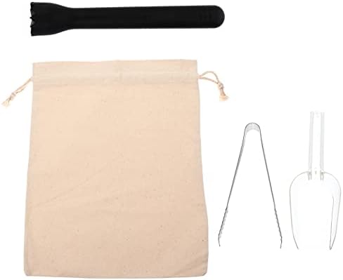 Комплекти чанти платно на ръчни инструменти UPKOCH Набор от инструменти за раздробяване на лед филтър за натрошен лед Чанта Люис и Чук за лед Скоба за лед Пръчка за ак?