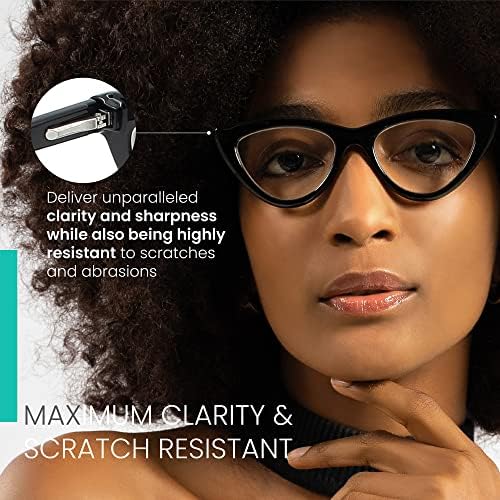 2SeeLife Черни Очила за четене с кошачьим око за жени, Дамски очила за четене-(R-620-Черно-1.50)