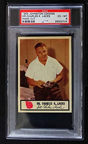 1955 Лекар на отбора Johnston Cookies д-р Чарлз Laax Милуоки Брейвз (бейзболна картичка) PSA PSA 6.00 Брейвз