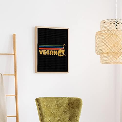 Ретро Вегетариански Динозавър Потребителски Комплекти За Диамант Живопис, Художествена Картина на Номера за Декорация на Стените
