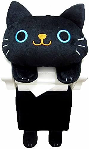 Сладък Животински Държач За Тоалетна Хартия Cat Черно ME339