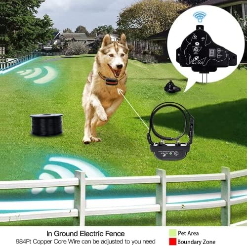 Електрическа Безжична система за Огради за кучета YHPOYLP, Система греди за дресура на кучета 2 в 1 с дистанционно управление, Вградени