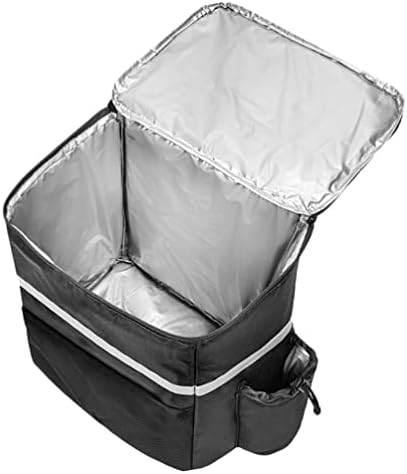 LIOOBO Термален Раница за доставка на храна Водоустойчив: Случайна чанта за хранене със Странично Подстаканником, Чанта-хладилник с Голям Капацитет, Чанта за затопля?
