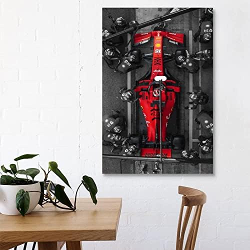 CEEQQ Raceway Sf1000 Чарлз Leclerc F1 Художествен Плакат на платно И Стенни Художествена картина С Принтом Модерен Семеен Декор