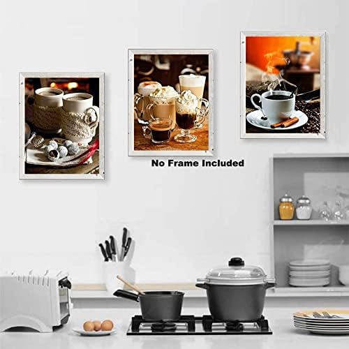 Ретро Кафе Стенен Арт Декор на Фермерска къща, Художествена Рисувана чаша Кафе на зърна, Интериор на Кухня, Кафе Щампи върху Платното