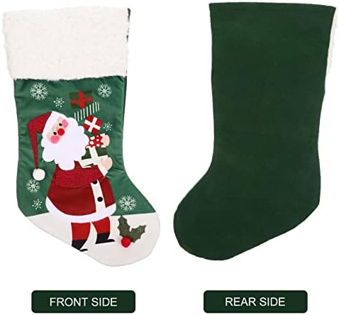 Коледен Отглеждане Veemoon Декоративен Коледен Чорап Подарък Пакет Подарък на Притежателя Пълнител за Украса на Коледната Елха