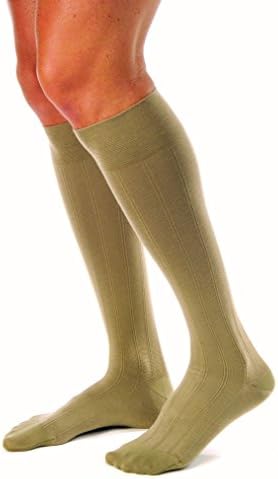 JOBST - 113122 Мъжки Ежедневни Компресия чорапи до коляното с налягане 20-30 мм hg.ст., Черни, Средна височина