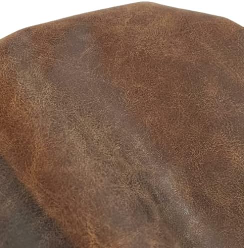 Естествена кожа | Кафява Потертая 2-тонная Маслен Изкуствена Веганская кожа, PU (Одобрен от Peta за вегани) | 1 Ярд 36 инча x 54