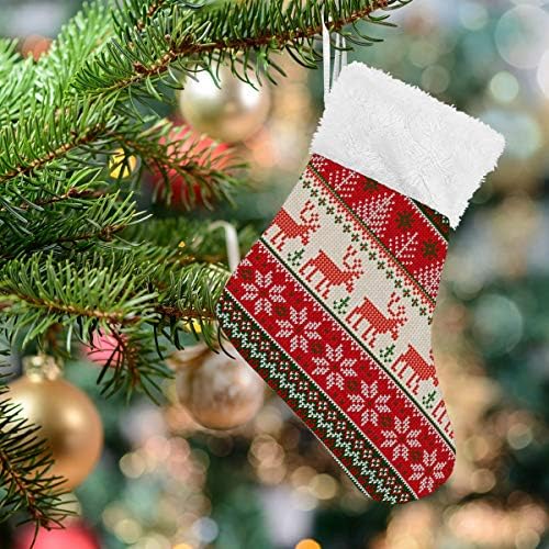 Коледни Чорапи ALAZA, Класически Персонализирани Малки Декорации за Отглеждане за Семейни празници, Определени Декор за парти 4,7,87