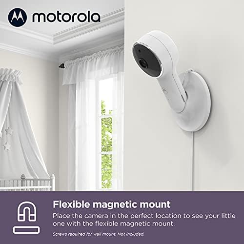 Motorola Baby Monitor VM64-Видеоняня с Wi-Fi диагонал от 4,3 инча с камера HD 1080p - се Свързва с приложението на смартфон, обхват 1000 фута, двупосочен звук, Дистанционно мащабиране, тем