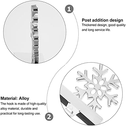 Housoutil Метален Орнамент Куки Коледен Държач За Отглеждане на Коледна Закачалка За Отглеждане във формата на Снежинки Ретро Кука