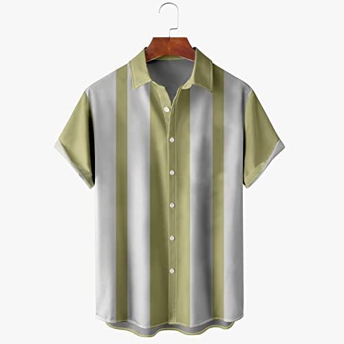 Тропически ризи за мъже, Мъжки Риза с къс ръкав, Отгоре Блуза на Лято, Летни Ежедневни Памучни Плажни Ризи с отложным яка, Дрехи