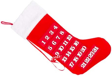 PRETYZOOM Коледен Чорап Украшение направи си САМ Адвент Коледен Календар за Обратно Броене Украса Стенен Коледен Календар за Обратно