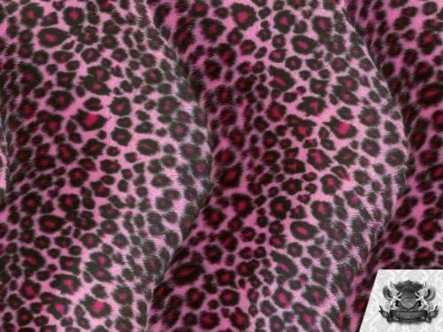 Плат Velboa от изкуствена кожа леопард розов цвят by The Yard