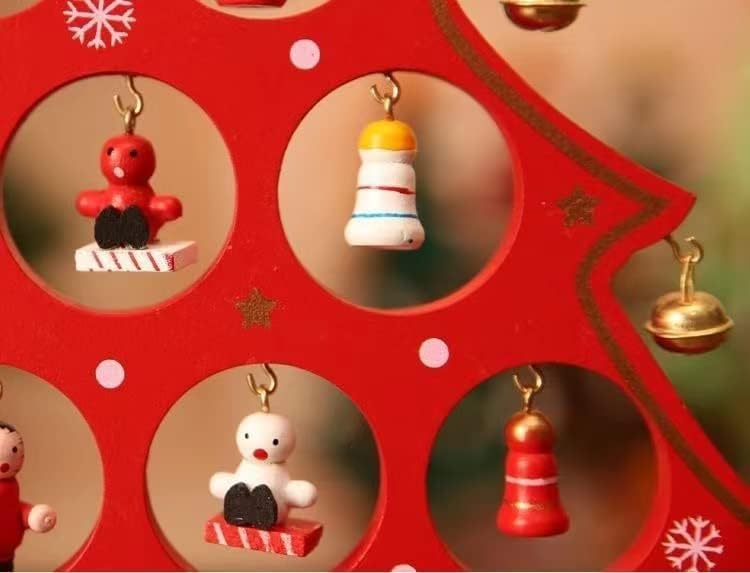 парчета дърво guk със Стойка, Натурална Незаконченная Коледно Дърво Елха, Междузвездни Занаяти за Коледна украса, Коледни подаръци за деца (Бял-c)