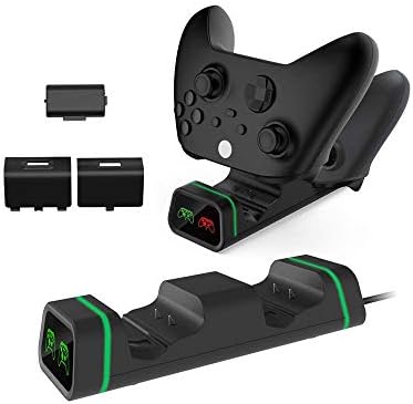 Зарядно устройство за контролер за Xbox One, Xbox Series & One S/X, двойно-контролер, включително 4 своята практика, е подходящ за контролер One & Series