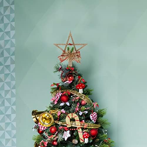 PRETYZOOM Коледна Украса Звезда Коледно Дърво Topper Коледно Дърво Topper Звезда Блестящо Дърво-Звезда за Украса на Коледната Елха