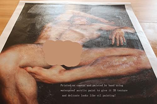 Серия от картини Dongyeeart Мъжки гол природа 03 Артистични щампи + ръчно рисувани, разположена мъжете у дома, в превод на платно,
