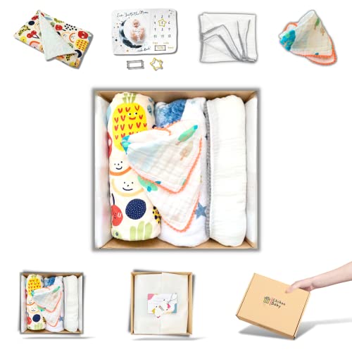Подаръчни комплекти за деца Chikoo Baby's | подарък 4 в 1 кашон | момчета и Момичета | Уникален дизайн | Детски душ | Новороденото