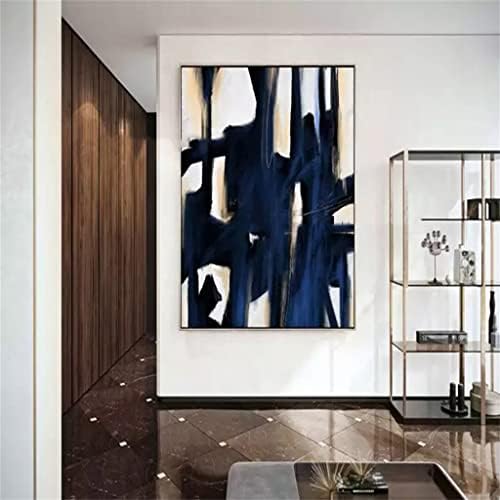YXBDN Голяма ръчно Рисувани Черно-бяла Абстрактна Модерна Пейзаж маслени картини За дома Без рамки Произведение на изкуството (Цвят: