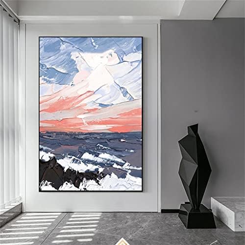 YXBDN Цветна картина с маслени бои Небе океан Големи размери, Ръчно рисувани, Абстрактна живопис, Начало Декор, Произведения на изкуството (Цвят: A, Размер: 70x100 см, Без р