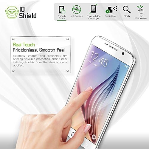Защитно фолио IQ Shield, която е Съвместима с Samsung Galaxy Stellar LiquidSkin, Антипузырьковая Прозрачен филм