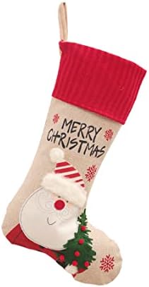 Коледен Отглеждане Големи Коледни Чорапи Персонализирани Чорап Подарък Пакет за Деца/Възрастни 18 Тематичен Дядо коледа, Снежен човек (Snowman)