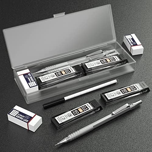 Метални Механични Моливи Nicpro 0,5 мм и 3 БР Притежателя Грифеля за Чертане на механични Моливи 2.0